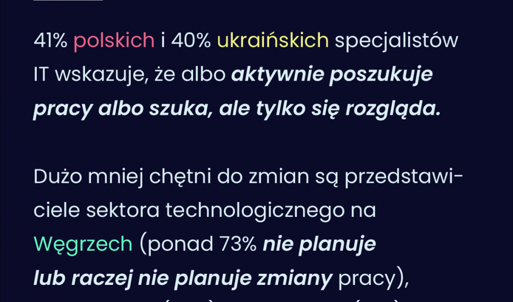 Niemal co 2. specjalista IT z Polski chce pracować w kraju – raport No Fluff Jobs